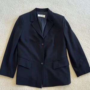 Laurel Wool Black Blazer with Notched Lapels and Tailored Fit